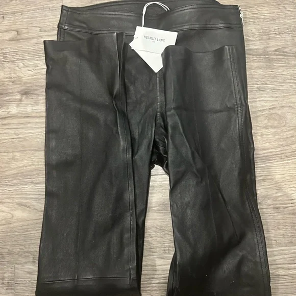 Helmut Lang Black Leather Pant